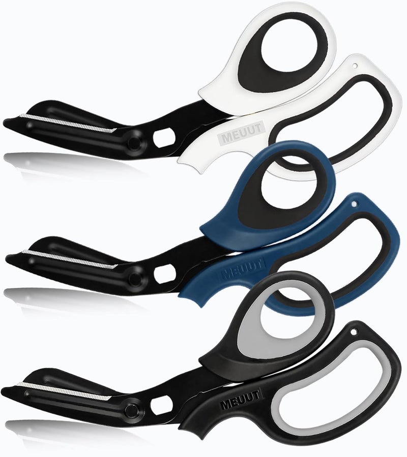 MEUUT 8 inches All Purpose Scissors Multipurpose Heavy Duty Shears, Forged Stainless Steel Utility Industrial Shear Kitchen Scissor for Household, outdoors, EMT - Image 1
